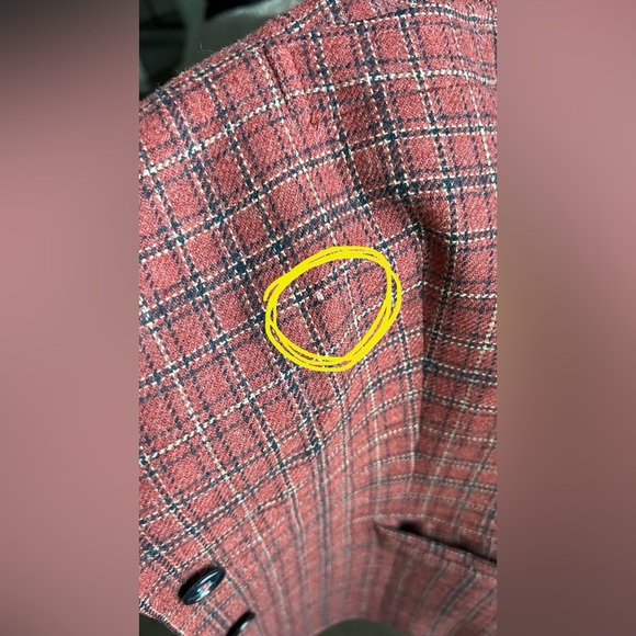 💸 SOLD • Vintage Evan Picone Burgundy Red Plaid Blazer Size Medium 8/10 - Picture 6 of 7